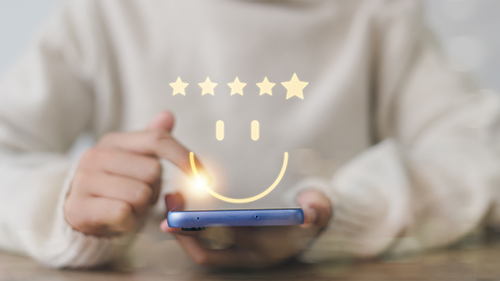 the-consumer-answered-the-survey-conceptually-the-customer-creates-a-happy-face-smiling-symbol-the-notion-of-customer-happiness-and-service-experience-1